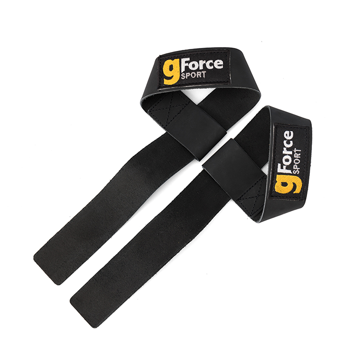 GForce Lifting Straps Läder Svart