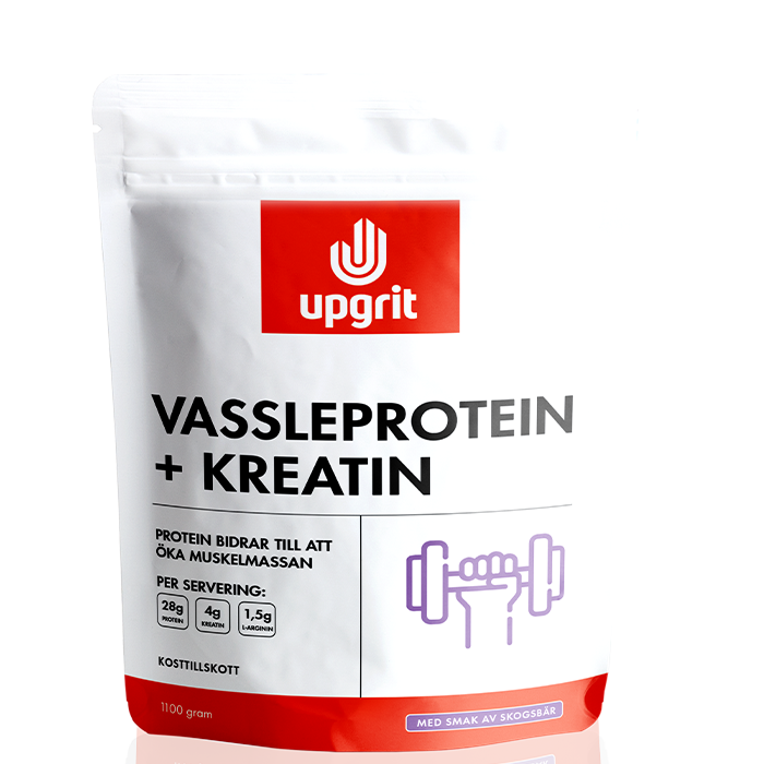 Upgrit Vassleprotein + Kreatin Skogsbär 1100 g