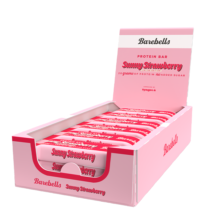 12 x Barebells Protein Bar, 55 g, Sunny Strawberry