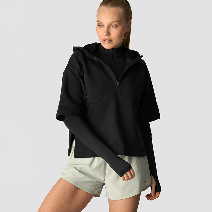 ICANIWILL Mirage Mid Sleeve Hoodie Wmn Black