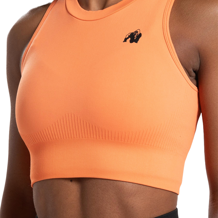 Gorilla Wear Olivia Seamless Crop Top Peach