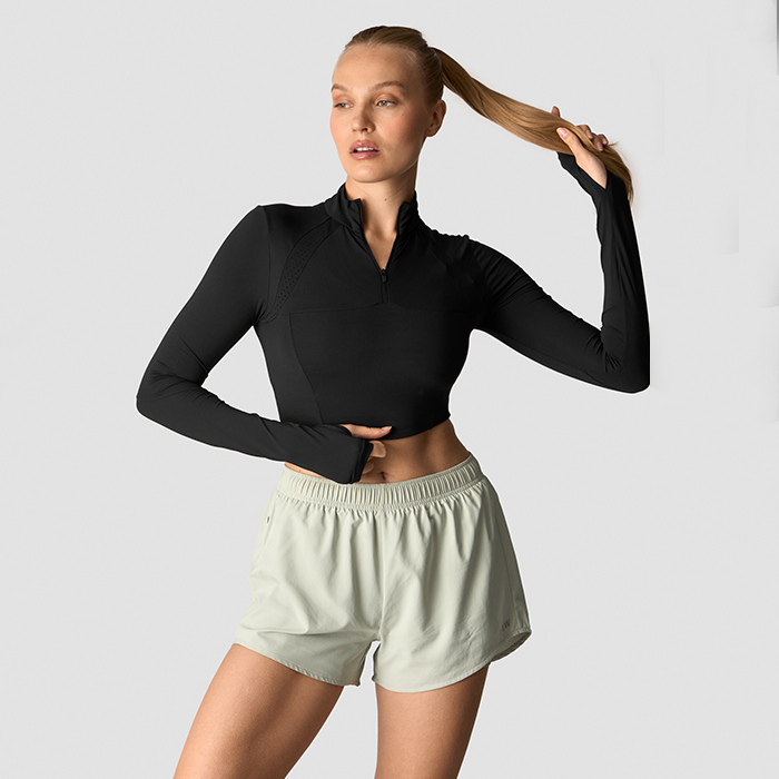 ICANIWILL Mirage Cropped Long Sleeve Wmn Black
