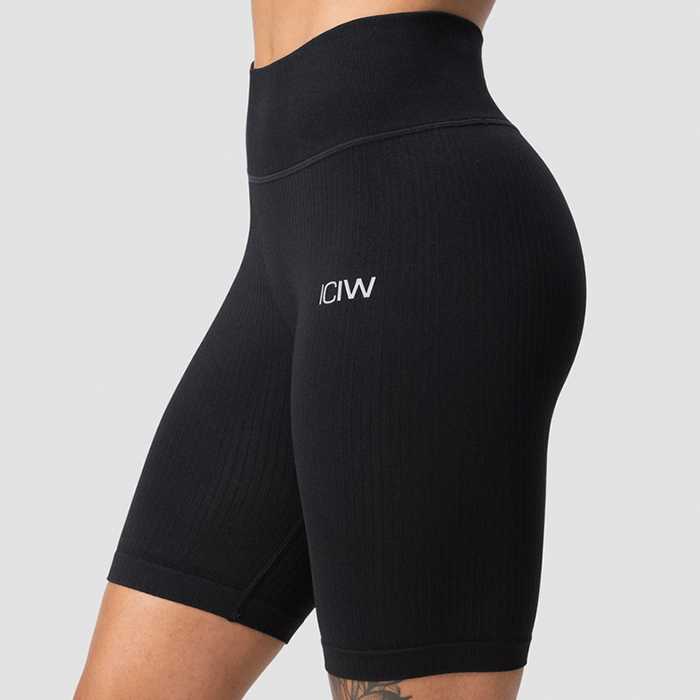 Ribbed Define Seamless Biker Shorts Black