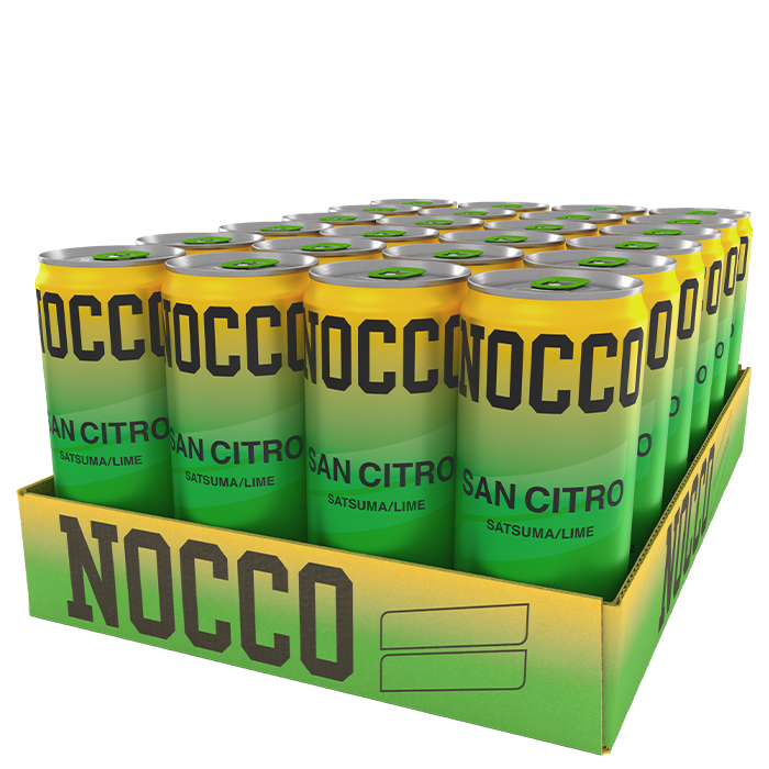 24 x NOCCO BCAA, 330 ml, San Citro Satumas/Lime
