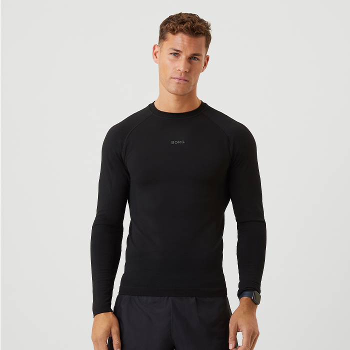 Borg Running Seamless LS T-shirt Black Beauty