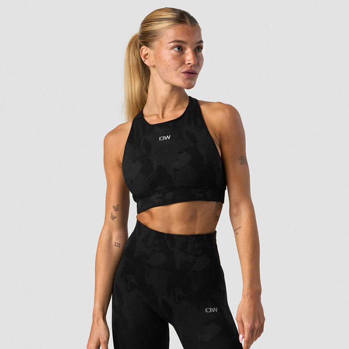 ICANIWILL Camo Seamless Sports Bra Black