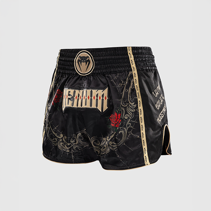 Santa Muerte 5.0 Muay Thai Shorts Svart Guld