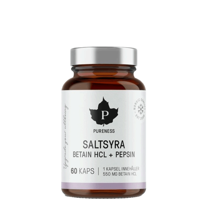 Pureness Beteine HCL -saltsyra 60 kapslar