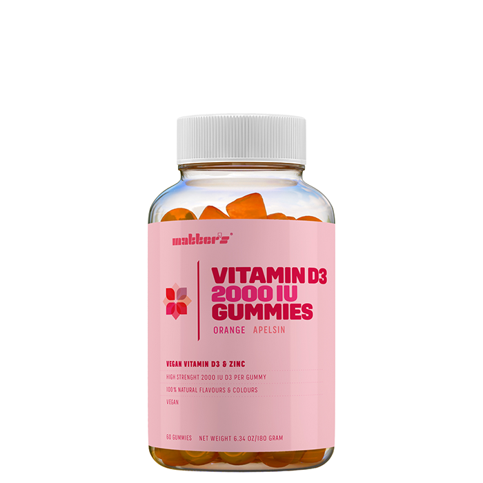 Vitamin D3 2000 IU + Zink Gummies Apelsin 60 st