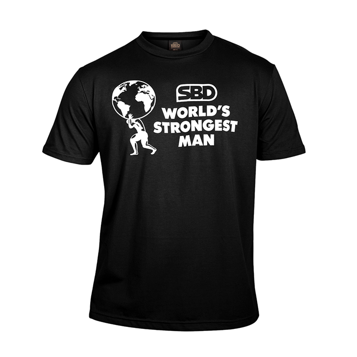 SBD World’s Strongest Man T Shirt Dam Svart