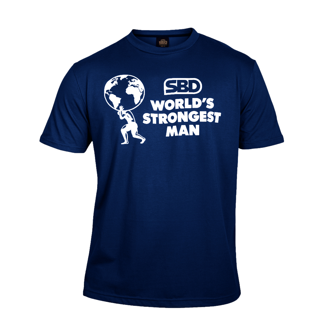 SBD World’s Strongest Man T Shirt Dam Blå