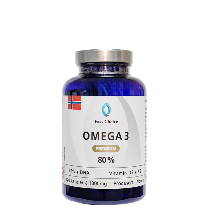 Omega-3 Premium 80% 1000mg M/K2 120 kapslar